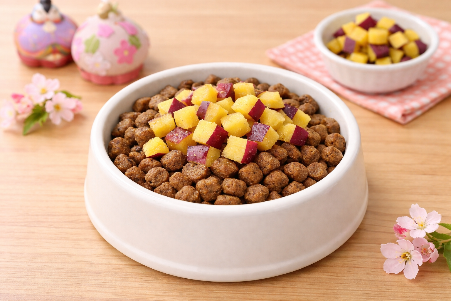 さつまいも トッピング ひな祭り 犬のごはん 季節感