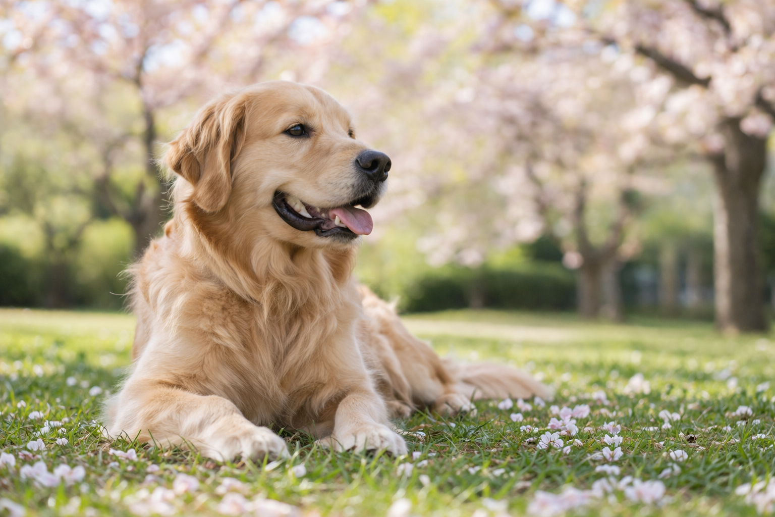 春の換毛期を迎える犬のイメージ