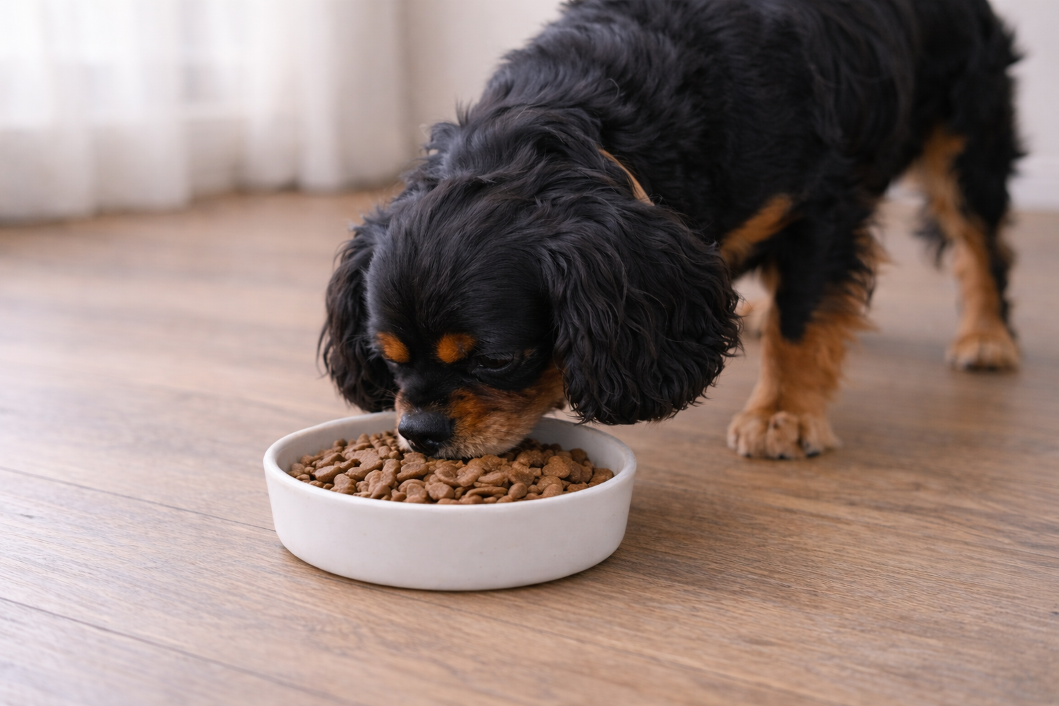 換毛期の食事を整える犬のごはんイメージ