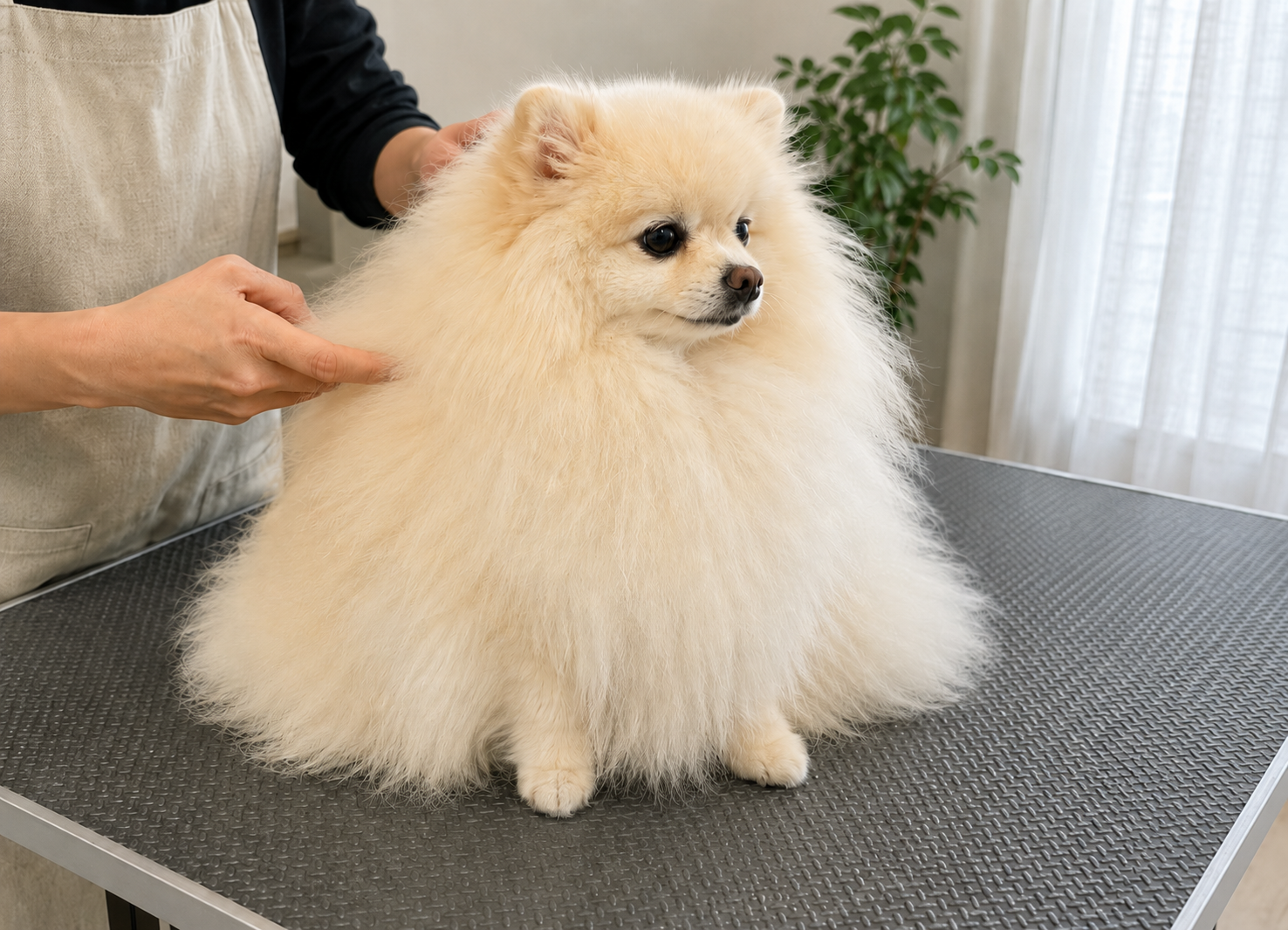 梅雨時期のポメラニアンの被毛ケア