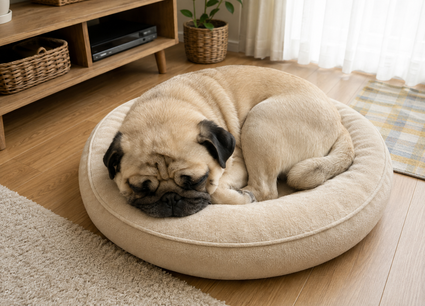 気持ちよさそうに眠る犬